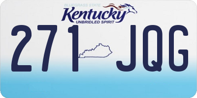 KY license plate 271JQG