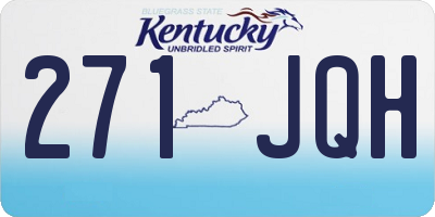 KY license plate 271JQH