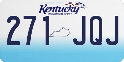 KY license plate 271JQJ