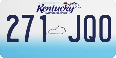 KY license plate 271JQO