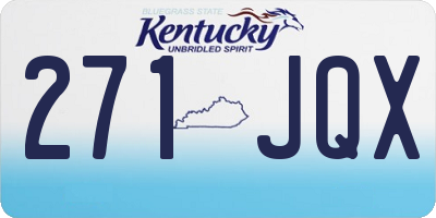 KY license plate 271JQX