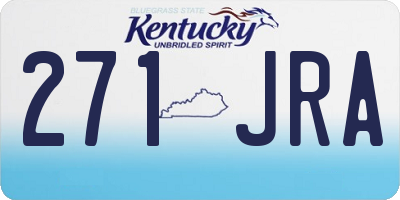 KY license plate 271JRA