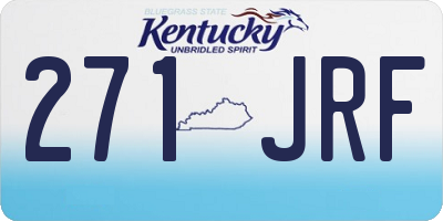 KY license plate 271JRF