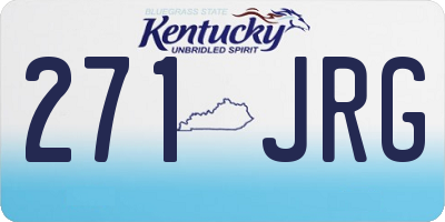 KY license plate 271JRG