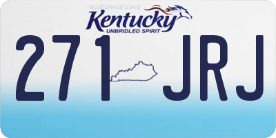 KY license plate 271JRJ