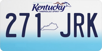 KY license plate 271JRK