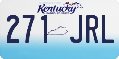 KY license plate 271JRL