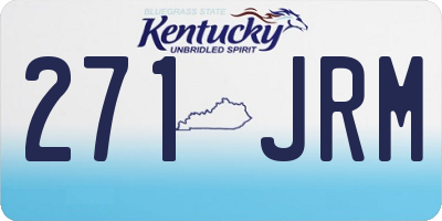 KY license plate 271JRM
