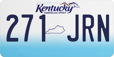 KY license plate 271JRN