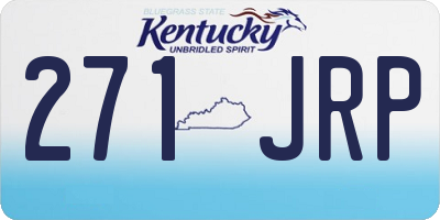 KY license plate 271JRP
