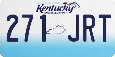 KY license plate 271JRT