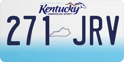 KY license plate 271JRV