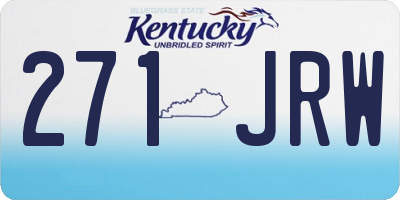 KY license plate 271JRW