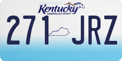 KY license plate 271JRZ