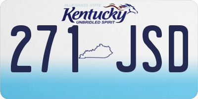 KY license plate 271JSD