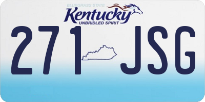 KY license plate 271JSG