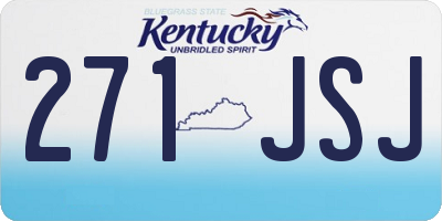 KY license plate 271JSJ