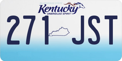 KY license plate 271JST