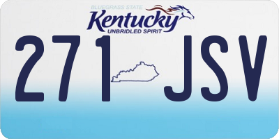 KY license plate 271JSV