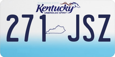 KY license plate 271JSZ