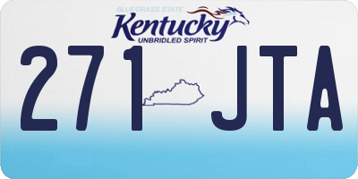 KY license plate 271JTA