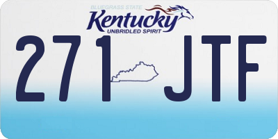 KY license plate 271JTF