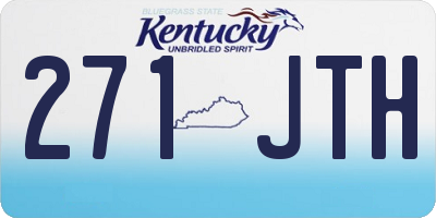 KY license plate 271JTH