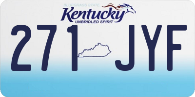 KY license plate 271JYF