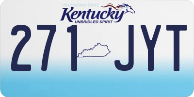 KY license plate 271JYT