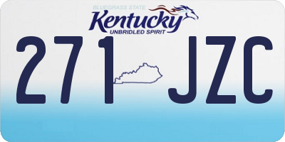 KY license plate 271JZC