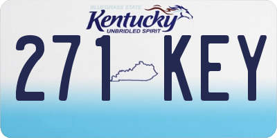KY license plate 271KEY