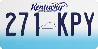KY license plate 271KPY