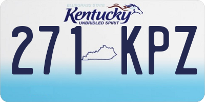 KY license plate 271KPZ