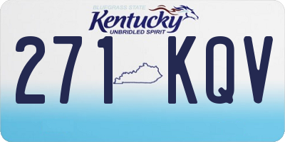 KY license plate 271KQV