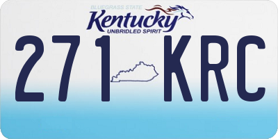 KY license plate 271KRC