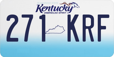 KY license plate 271KRF