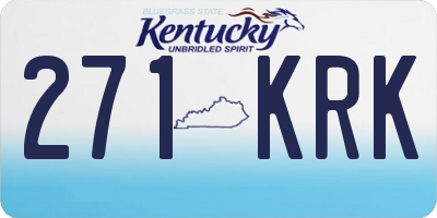 KY license plate 271KRK