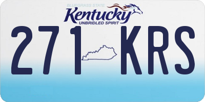 KY license plate 271KRS