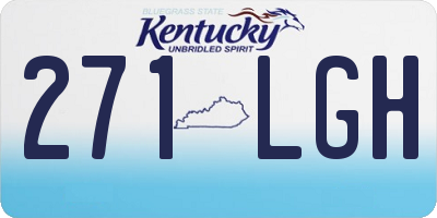 KY license plate 271LGH