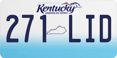 KY license plate 271LID