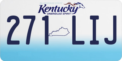 KY license plate 271LIJ