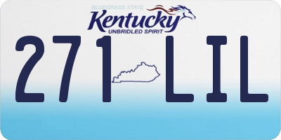 KY license plate 271LIL