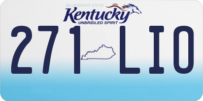 KY license plate 271LIO