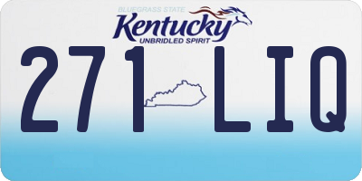 KY license plate 271LIQ
