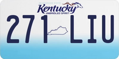 KY license plate 271LIU