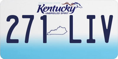 KY license plate 271LIV