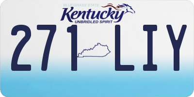 KY license plate 271LIY