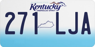 KY license plate 271LJA