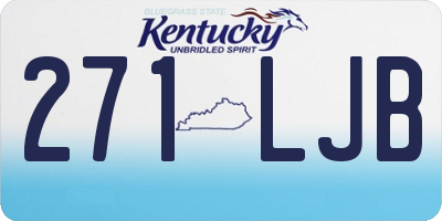 KY license plate 271LJB
