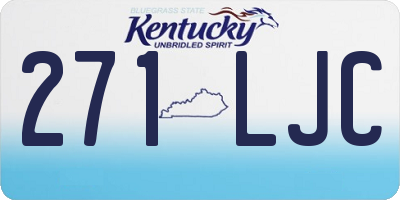 KY license plate 271LJC